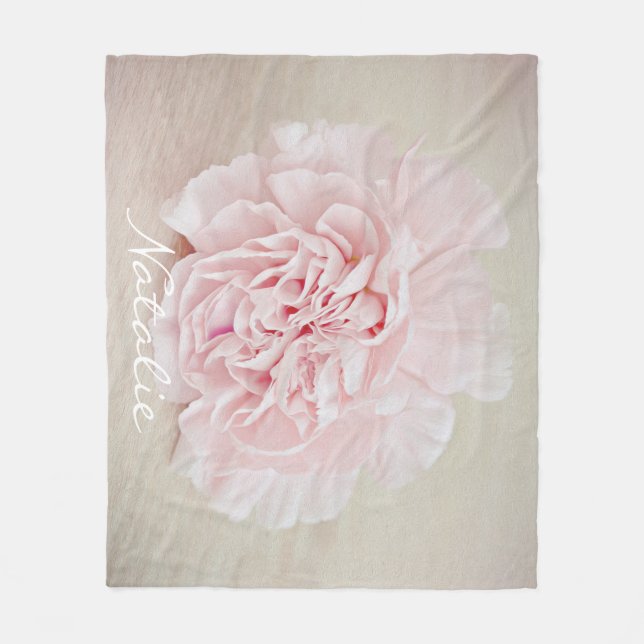 Hübsche rosa Gartennelke durch JoMazArt Fleecedecke (Vorderseite)