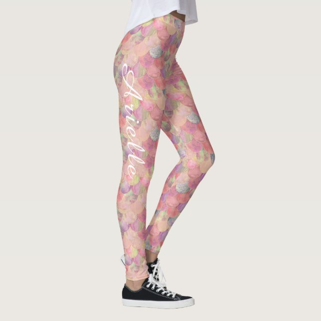 Hübsche Rosa Girls Meerjungfrau Leggings (Rechts)