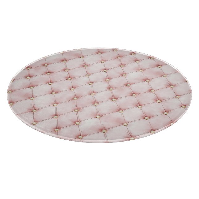 Hübsche rosa Gold Quadrate Schneidebrett (Ecke)