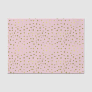 Hübsche rosa Goldfetti-Punkte Seidenpapier