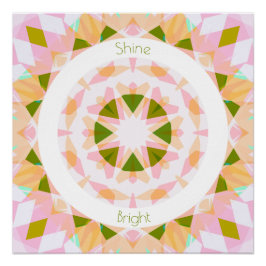 Hübsche Rosa Grüne Shine Helle Star Dopamin Dekora Poster