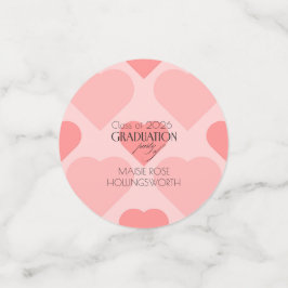 Hübsche rosa Herzen Abschlussfeier Konfetti