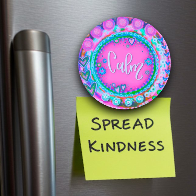 Hübsche rosa Herzen beruhigen Trendy Moderner Spaß Magnet (Von Creator hochgeladen)