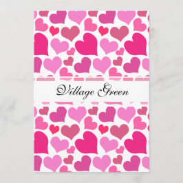 Hübsche rosa Herzen für Bachelorette oder Braut Einladung