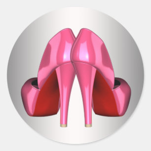 Hübsche rosa High Heel Schuh Aufkleber