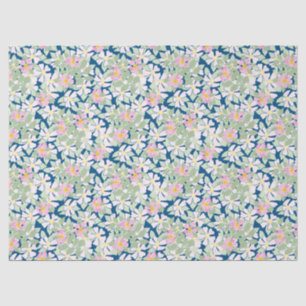 Hübsche, rosa Hundehunde-Rose auf dem Deep Blue Ti Seidenpapier