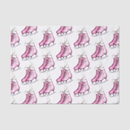 Hübsche Rosa Ice Skate Weihnachten Seidenpapier