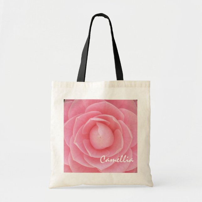 Hübsche rosa Kamelien-Budget-Tasche Tragetasche (Vorne)