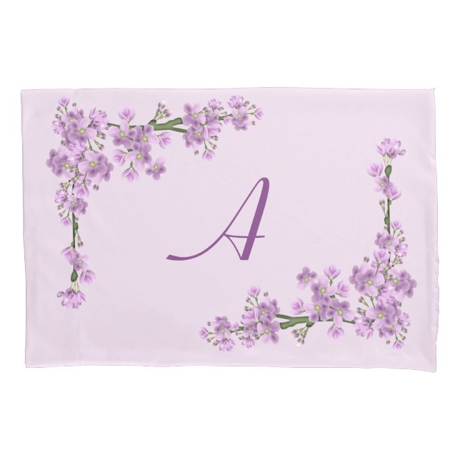 Hübsche rosa Kirschblüten Kissenbezug (Vorderseite)