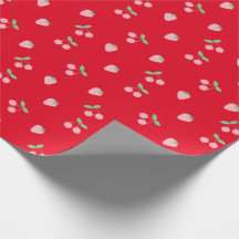 Hübsche Rosa Kirsche Erdbeere Frucht Muster Rot