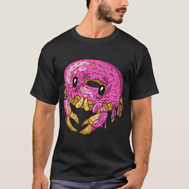 Hübsche rosa Krabben-Donut T-Shirt (Vorderseite)