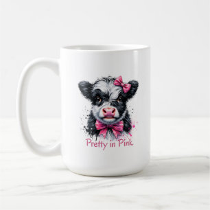 Hübsche rosa Kuh Kaffeetasse
