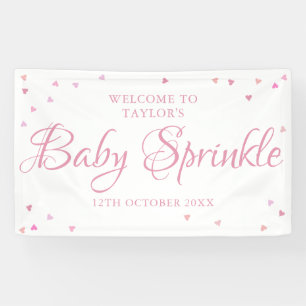 Hübsche rosa Liebesherzen Baby Mädchen Sprinkle Wi Banner
