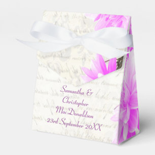 Hübsche Rosa-Lila-Blume Blüte Hochzeit Geschenkschachtel