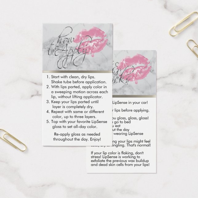 Hübsche Rosa Lippen auf Marmor - Anbringen und Tip (Büro)