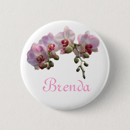 hübsche Rosa-Orchideen-Blume - Schaltfläche Button
