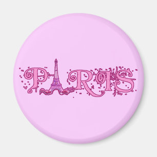 Hübsche rosa Paris-Produkte Magnet