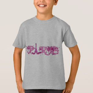 Hübsche rosa Paris-Produkte T-Shirt