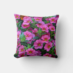 Hübsche Rosa Petunia-Blume Kissen