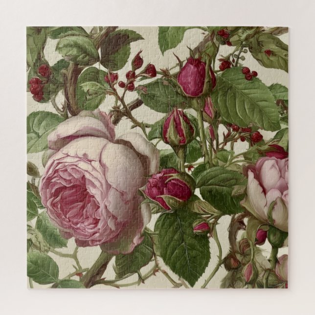Hübsche rosa Pfingstrosenblumen Puzzle (Vertikal)