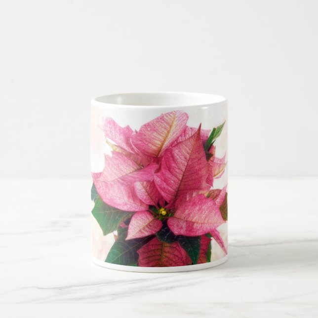 Hübsche rosa Poinsettia-Tasse Tasse (Mittel)