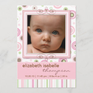 Hübsche rosa Polka-Punkt-u. Ankündigung