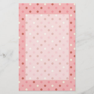 Hübsche rosa Polka-Punkte Briefpapier