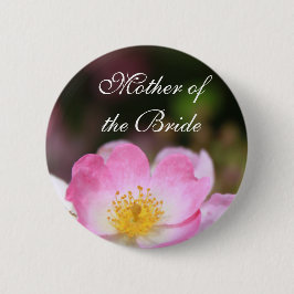Hübsche Rosa Rosa Blume Taste für Hochzeiten. Button