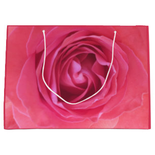 Hübsche rosa Rose Große Geschenktüte