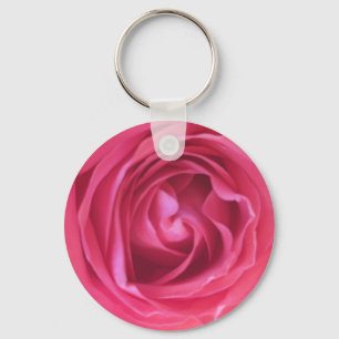 Hübsche rosa Rose Schlüsselanhänger