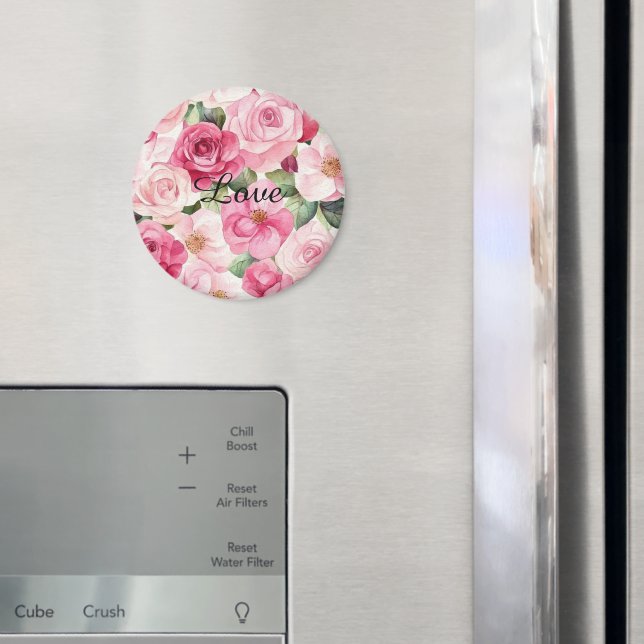 Hübsche rosa Rosen Blumen  Magnet (In Situ (Kühlschrank))