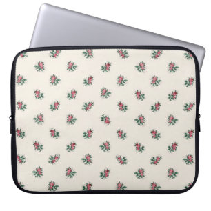 Hübsche rosa Rosen-Girly Vintages Tapeten-Muster Laptopschutzhülle