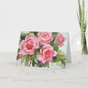 Hübsche rosa Rosen-Karte 234 Karte
