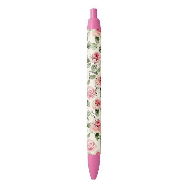 Hübsche rosa Rosen   Kugelschreiber (Vorderseite Vertikal)