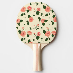 Hübsche rosa Rosen Pastellrosa Muster Tischtennis Schläger