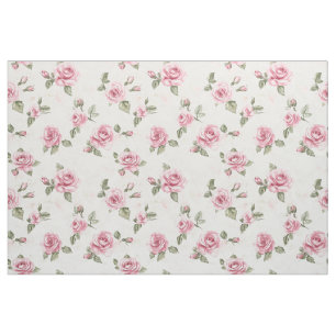 Hübsche rosa Rosen Stoff