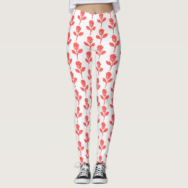 Hübsche rosa Rosen trendige Leggings