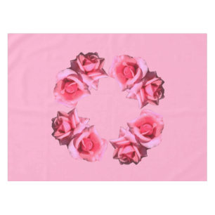 hübsche rosa Rosenblume rosa Tischdecke