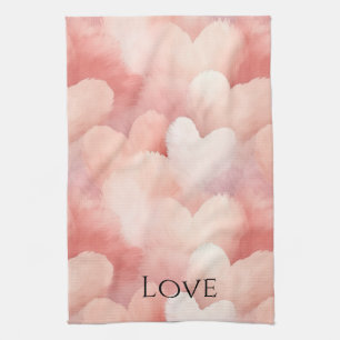 Hübsche rosa Schamhände Liebe Geschirrtuch