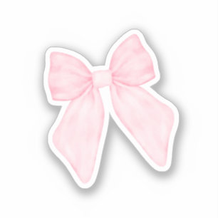 Hübsche rosa Schleife Aufkleber