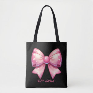 Hübsche rosa Schleife Tote Bag