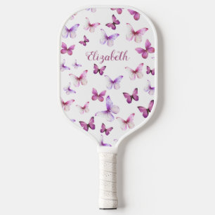 Hübsche rosa Schmetterlinge Benutzername Pickleball Schläger