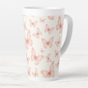 Hübsche rosa Schmetterlinge Milchtasse