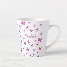 Hübsche rosa Schmetterlinge mit individuellem Name
