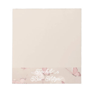 Hübsche rosa Schmetterlings-Party-Geschenktüten Notizblock