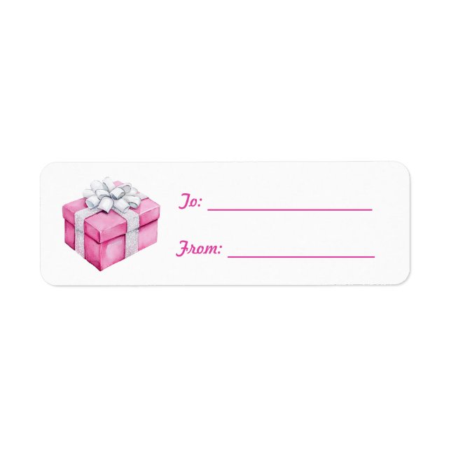 Hübsche rosa silberne Bogen-Geschenk-Weihnachten (Vorne)
