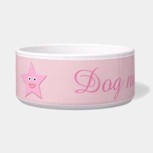 Hübsche Rosa-Star-Hundeschüssel Napf