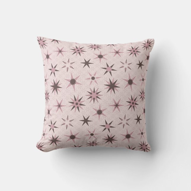 Hübsche rosa Sterne - Muster. Kissen (Vorderseite)