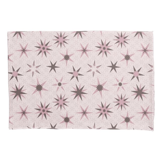 Hübsche rosa Sterne - Muster. Kissenbezug (Vorderseite)