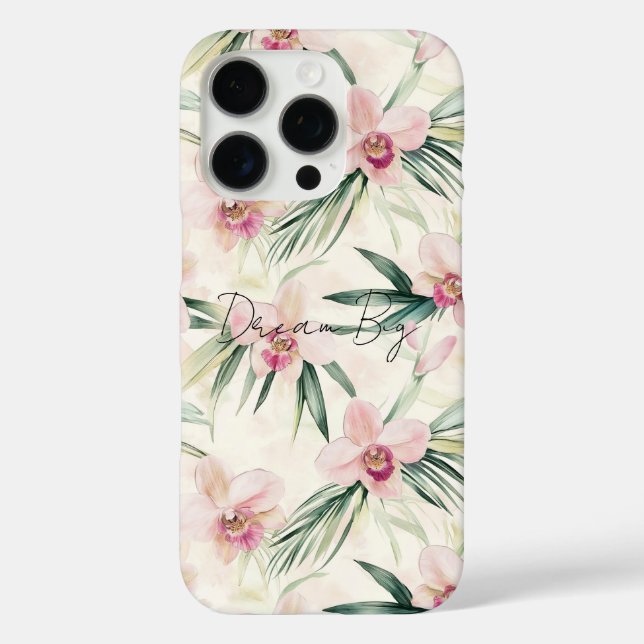 Hübsche rosa tropische Orchideen-Blume Case-Mate iPhone Hülle (Rückseite)